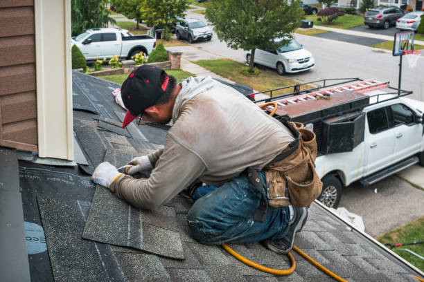 Professional Roof Inspection technician working in Athena, OR